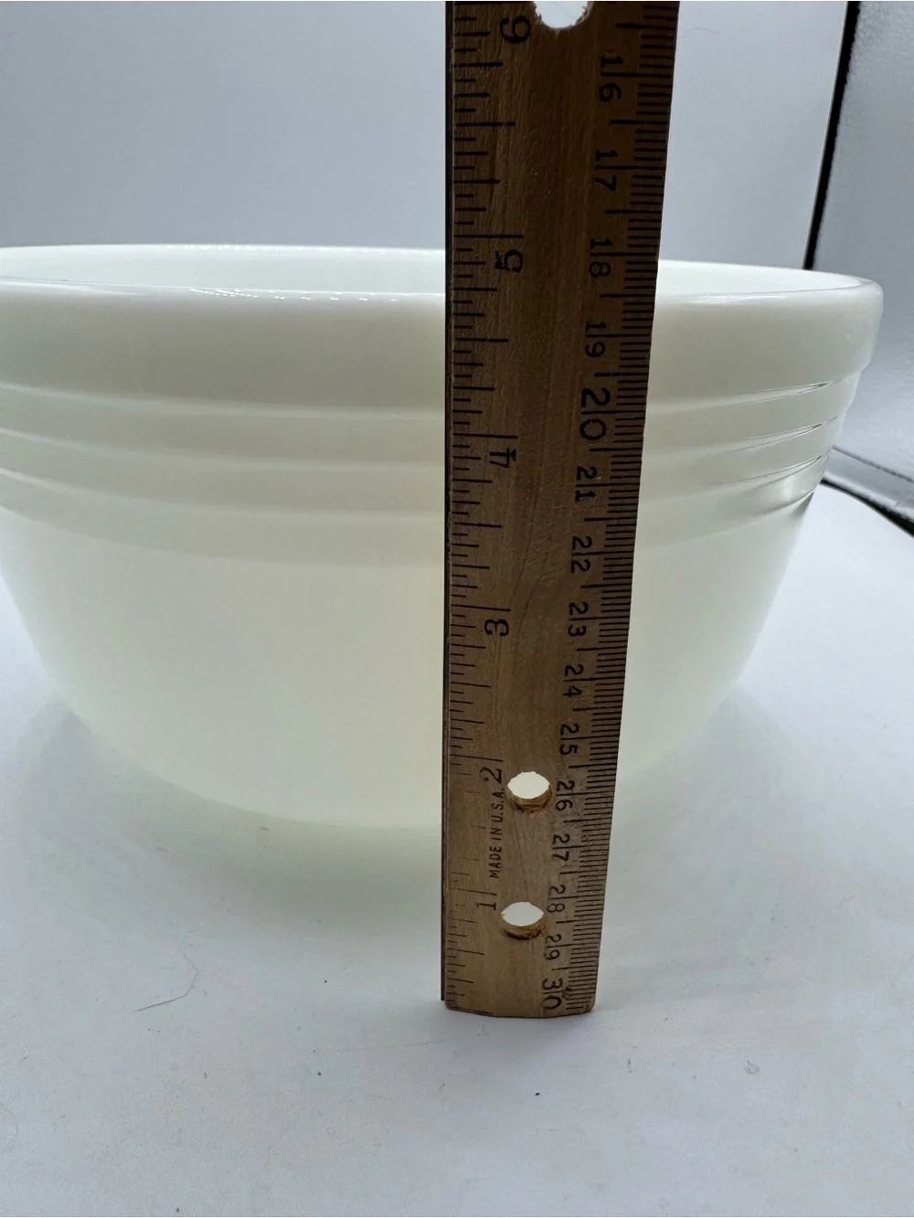Vintage Pyrex Hamilton Beach Stand Mixer Milk Glass Ribbed Mixing Bowl 8.5